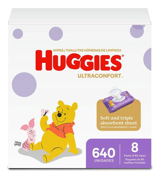 Huggies Toallitas Húmedas Ultraconfort Para Bebé 8 Paquetes