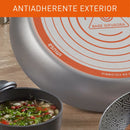 Sartén Antiadherente 30cm Imusa Talent Con Tapa De Vidrio Color Gris