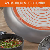 Sartén Antiadherente 30cm Imusa Talent Con Tapa De Vidrio Color Gris