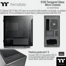 Gabinete para computadora de escritorio Thermaltake S100 CA-1Q9-00S1WN-00 CA-1Q9-00S1WN-00 negro