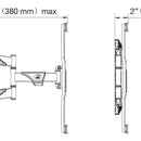 Soporte Para Tv Extensible Doble Nb Northbayou P6 De 40 A 75 Negro