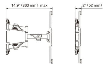Soporte Para Tv Extensible Doble Nb Northbayou P6 De 40 A 75 Negro