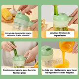 Cortador De Verduras 4 En 1 Picatodo Recargable Triturador