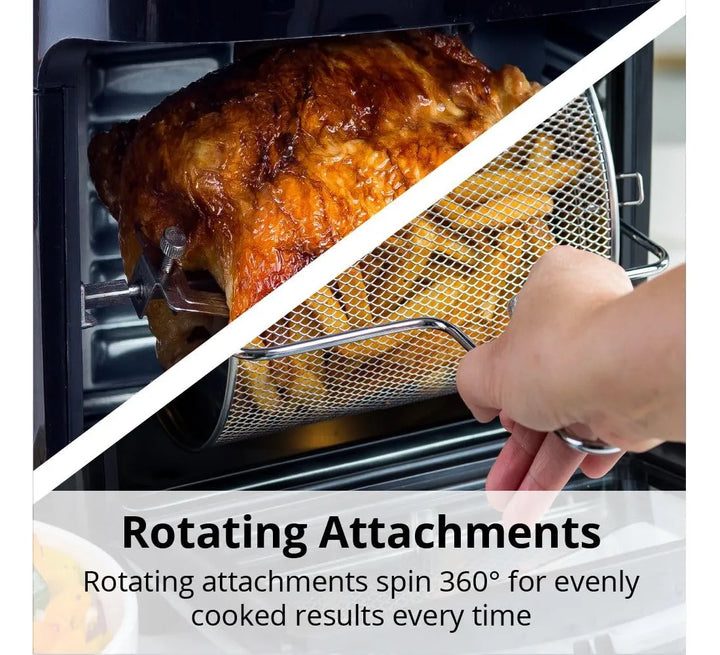 Freidora De Aire 34 Litros Acero Inoxidable Horno Grande