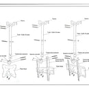 Soporte Tv Led Para Techo 26 A 55 50kg Color Negro