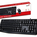Combo Teclado Y Mouse Ergonómico Genius Km-170 Conexión Usb Negro