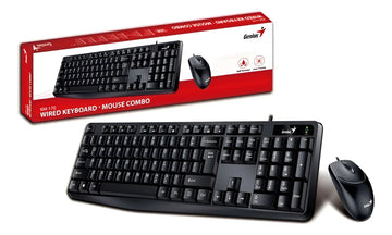 Combo Teclado Y Mouse Ergonómico Genius Km-170 Conexión Usb Negro