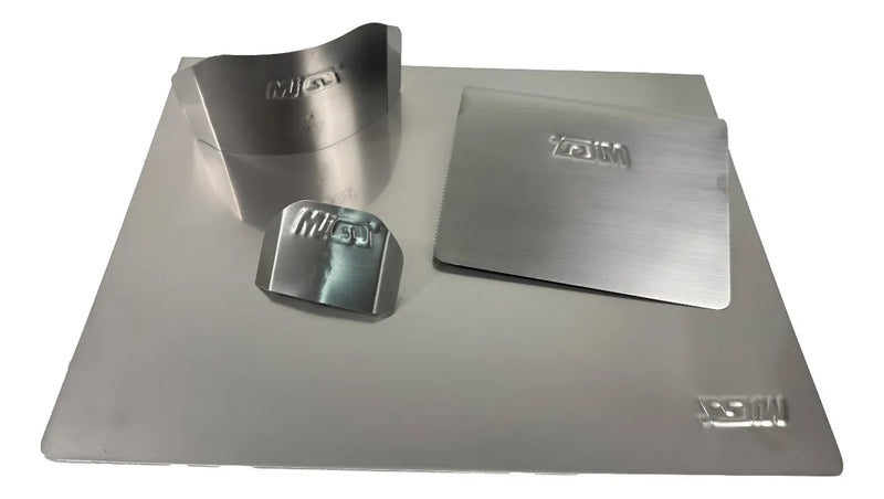 Tabla De Picar En Acero Inox Rectangular 30x20 Cm 2 Mm Lisa Plateado