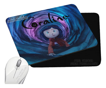 Pad Mouse Rectangular Coraline Y La Puerta Secreta 2 Negro