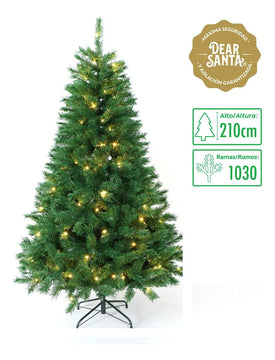 Árbol De Navidad 210 Cm 280 Led 1030 Ramas Dear Santa