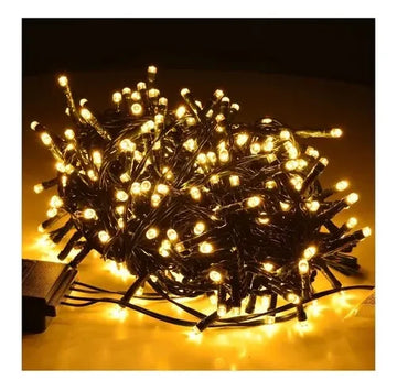 Instalación 300 Led Luz Calida Alambre Decoración Navidad Blanco