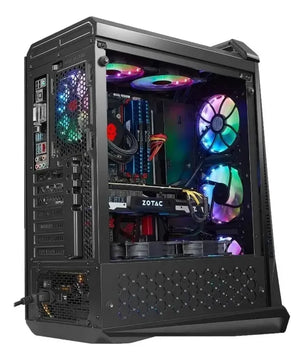 Chasis Gabinete Iceberg Crystal Max - 4 Fans + Tira M-rgb Color Negro