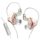 Auriculares con micrófono Kz Zex, color oro rosa