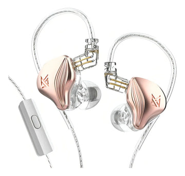 Auriculares con micrófono Kz Zex, color oro rosa