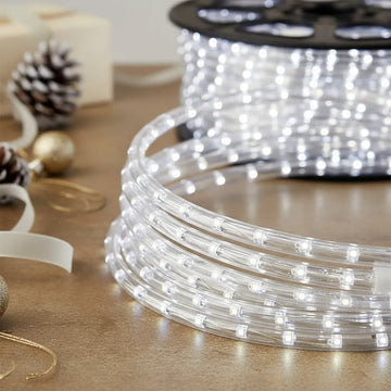 Manguera Led 3 Vias Luces Navideñas X 40mt Blanco Hielo