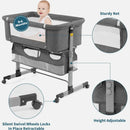 Cuna Para Bebé De Viaje 3 En 1 Nordmiex Junto Cama Moises Gris