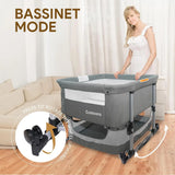 Cuna Gemelar 3 En 1, Ultra Flexible Y Segura