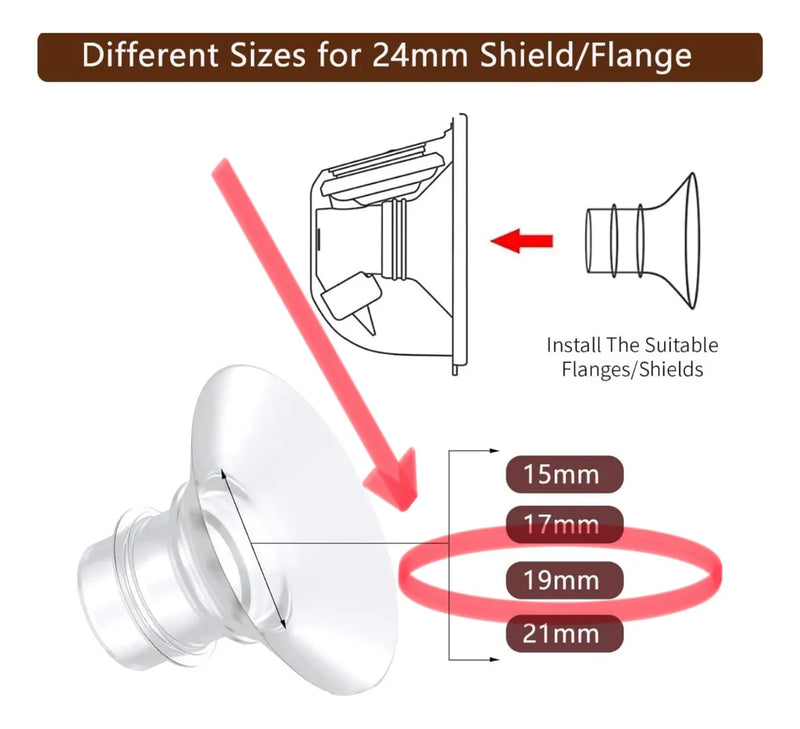 Convertidor Adaptador Tamaño 19 M M Extractor De Leche X 1