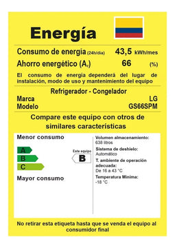 Nevecón Lg Side By Side Capacidad 638 Litros Negro