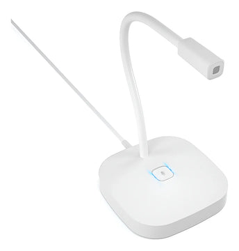 Micrófono de escritorio para pc notebook profesional color blanco G22 Seisa