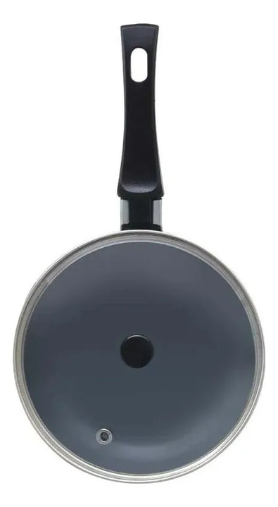 Set X2 Cacerolas De Huevo Ilko 14 Cm Antiadherentes Con Tapa Negro