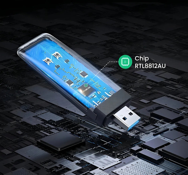Adaptador Wifi USB 1300 Mbps inalámbrico de 5 GHz de doble banda Ugreen