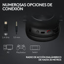 Diadema Gamer Logitech G Pro X 2 Wht, Lightspeed / Bluetooth Negro