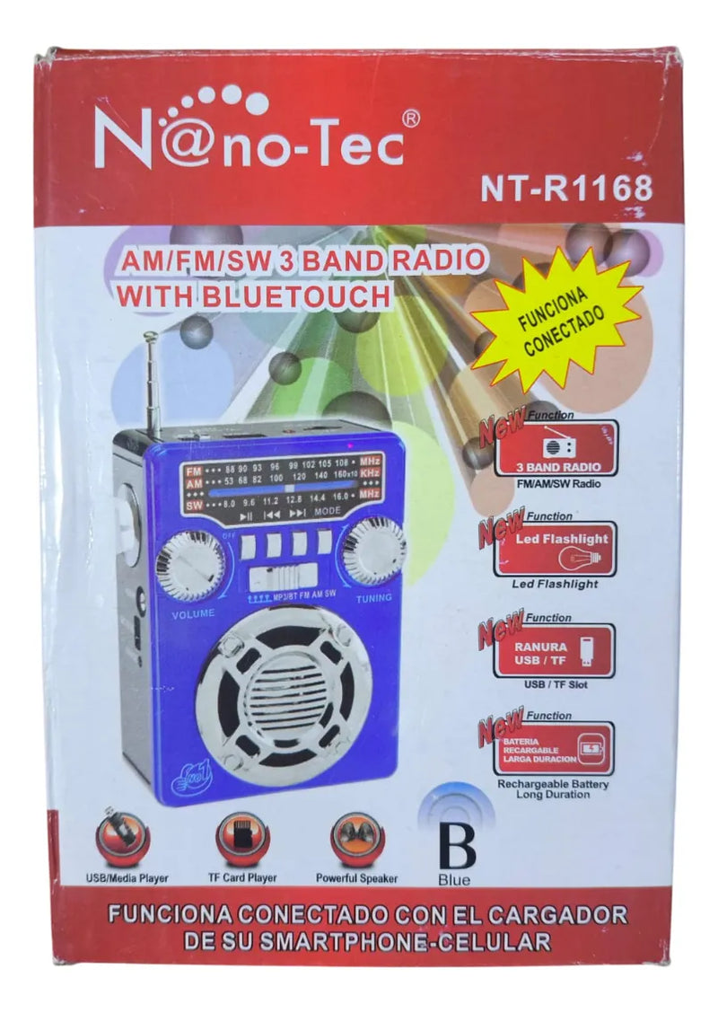 Radio 3 Bandas Amfmsw Parlante Portátil Altavoz Audio Sonido Diseño 1