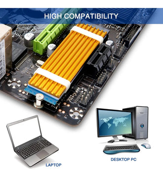 Disipador De Calor 70x22x3mm Para Ssd M.2 Con Pegante
