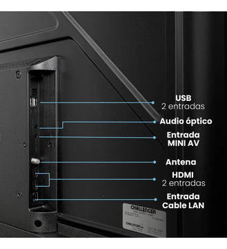 Televisor 43 Pulgadas Google Tv Challenger Control Por Voz