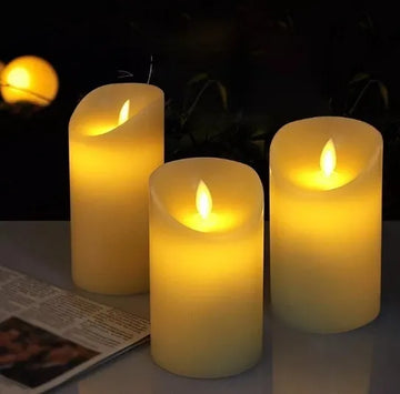 Vela Decoración Navidad Luz Led 10x5 Cm Movimiento Velas