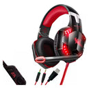Fone de ouvido over-ear sem fio Kotion Gamer G2000 negro e rojo