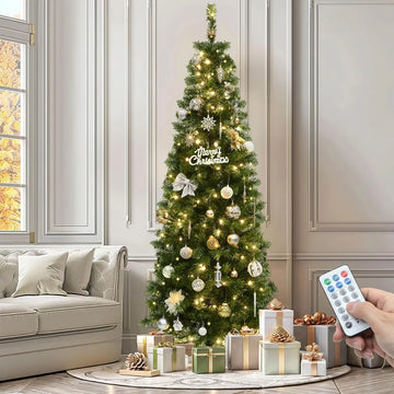 Yitahome Arbol De Navidad Artificial Preiluminado De 6 Pies