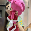 Amy Rose Sonic Rosa 45cm + Obsequios Globos Y Moño Rosa Chicle