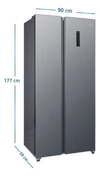 Nevecón Inverter Side By Side 480 Litros Brutos Mabe MSL480LPLSS0 Color Plateado