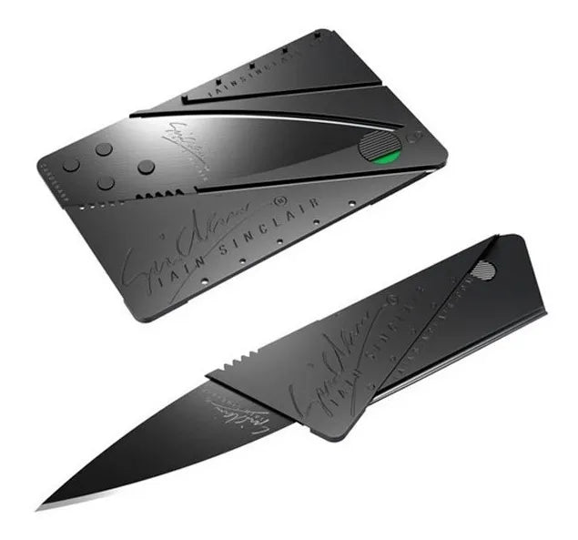 Camping Cuchillo Navaja Portátil Delgada Tarjeta