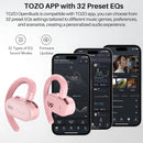 TOZO O2 OpenBuds Auriculares Inalámbricos Comodidad y Estilo para Cada Ocasión Color Rosado
