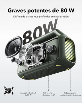 Bocina Anker SoundCore Motion Boom Plus IPX 7 color verde
