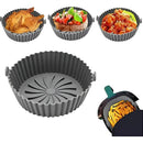 Canastilla De Silicona Freidora Aire Air Fryer Reutilizable Gris