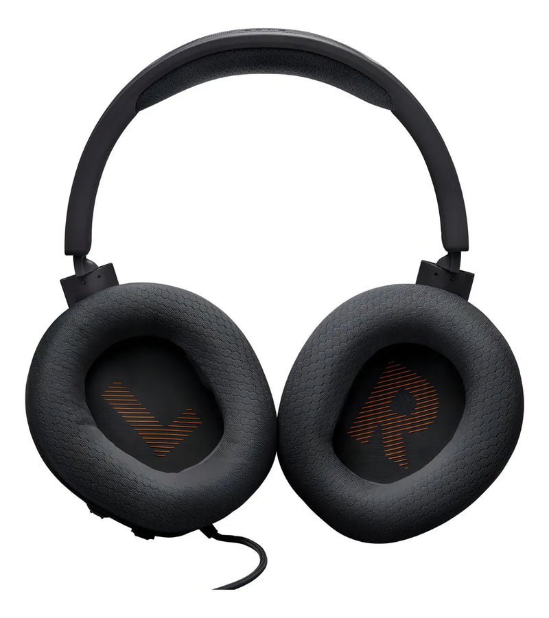 Auriculares Jbl Quantum 100m2 para jugadores con cable y micrófono, color negro