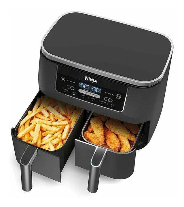 Airfryer Freidora De Aire Ninja 7.6 Litros 2 Canastas Nueva Gris