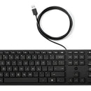 Teclado Alámbrico Hp 320k Qwerty Inglés Us Color Negro