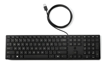 Teclado Alámbrico Hp 320k Qwerty Inglés Us Color Negro