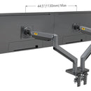 Soporte Brazo Monitor Para 2 Pantallas Lcd Led Escritorio Gris Oscuro