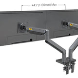 Soporte Brazo Monitor Para 2 Pantallas Lcd Led Escritorio Gris Oscuro
