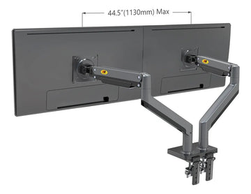 Soporte Brazo Monitor Para 2 Pantallas Lcd Led Escritorio Gris Oscuro
