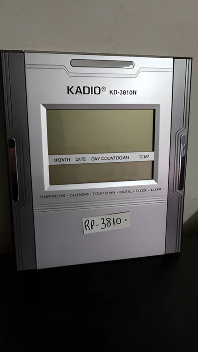 Reloj Pared Kadio Digital Kd3810 Hora Fecha Alarma Termometr Color de la estructura Gris
