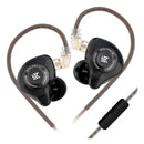 Auriculares Kz Edx Pro X negros con micrófono