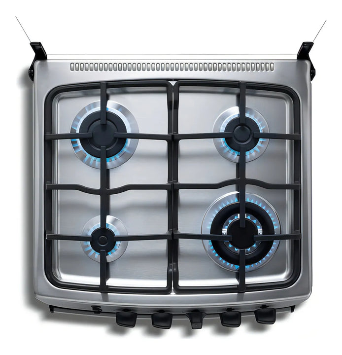 Estufa De Piso Indurama Merida Con Horno Cromada 4 Puestos