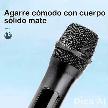 Micrófono Inalámbrico Profesional Pantalla Led Wg-11 Negro